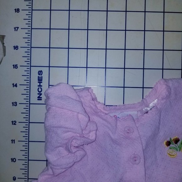 Small Steps Baby's Floral Ruffle Pink Short Sleeve Overall Size 3-6 Months - Picture 6 of 7